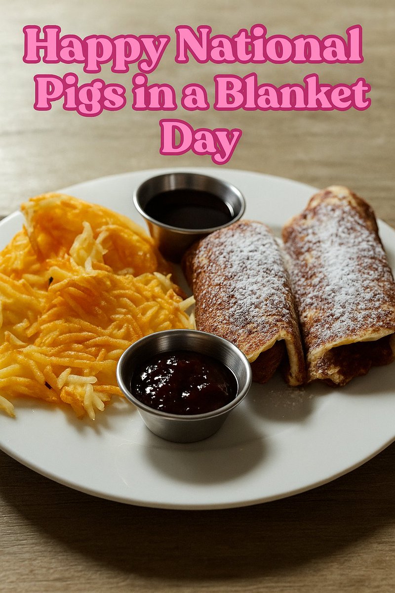 JackiesHamNEggs's tweet photo. 🐷 It’s National Pigs in a Blanket Day and we’re rollin’ deep in flavor!
Check out our Pigs in a Blintz special - two savory links wrapped in a cheesy crepe. It’s not just good…it’s Crepe! 🧀✨
🔥 All weekend long. Stop in or miss out.
#DallasEats #DFWBrunch https://t.co/fy4TKyyqxH