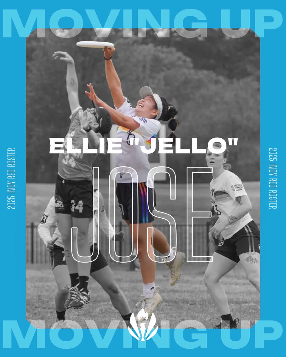 Moving on ⬆️ 

You may have noticed someone new to the Indy Red Full Roster sneaking into the lineup last Saturday 👀

Congratulations to Ellie “Jello” Jose who has been promoted up from the practice squad to the Full Game Day Roster! 

<a href="/PremierUltimate/">Premier Ultimate League</a> 

📸 HankNTank