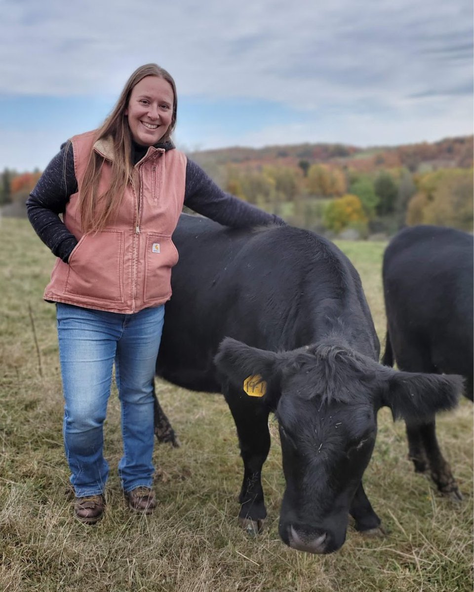 NYAnimalAg's tweet image. Originally from Scotland, Angus cattle thrive in the cool Northeast climate.🏴󠁧󠁢󠁳󠁣󠁴󠁿🥶🥩 Angus beef is known for its marbling—the tiny flecks of fat evenly distributed throughout the meat. More marbling = juicier, more tender, and flavorful steaks!

#AngusBeef #NYBeef #beef #NYAnimalAg