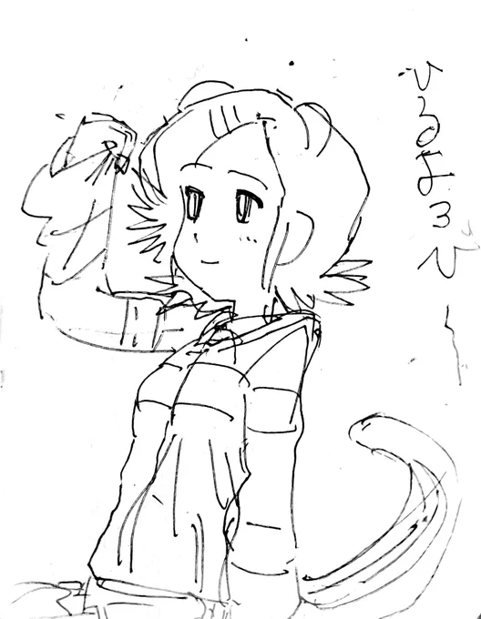 今日描いたrkgkというか雑描き
ヨロビはどう描いてもかわいいのだ 