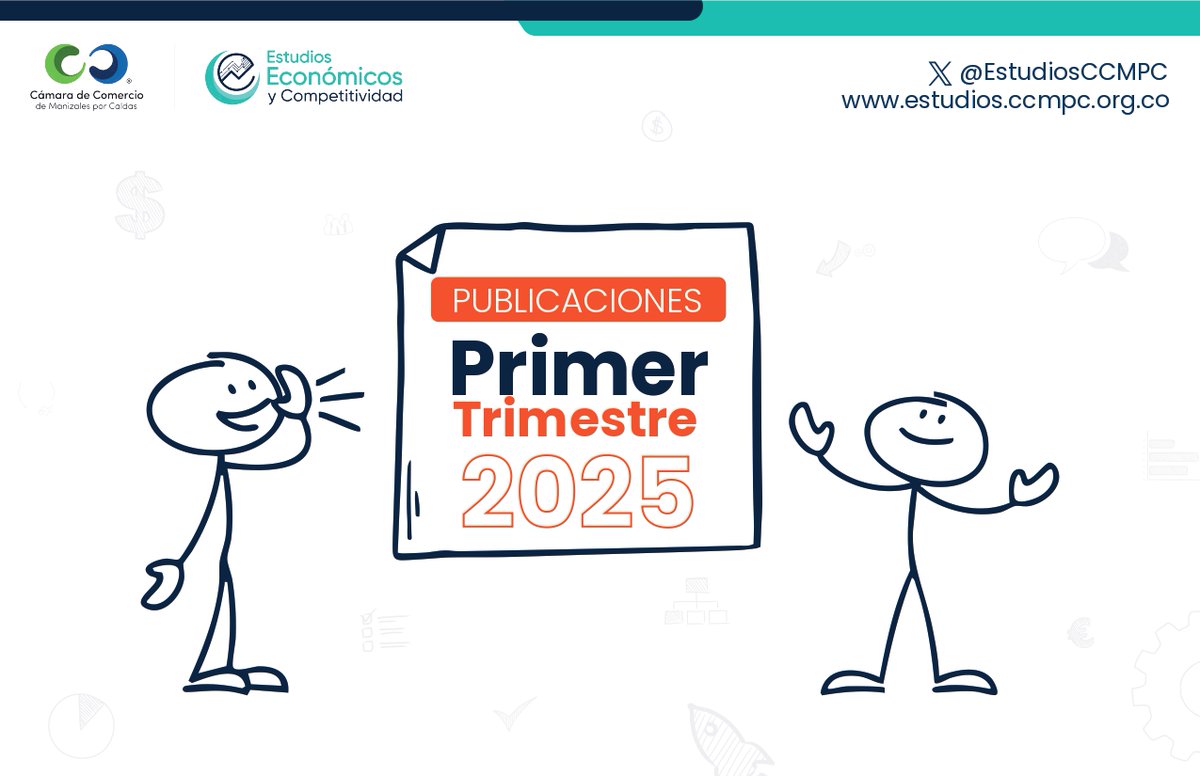 Estudios Económicos y Competitividad CCMPC (@estudiosccmpc) on Twitter photo 📢 ¡Ya puedes consultar las publicaciones del 1° trimestre de 2025 de Estudios Económicos de la <a href="/CCManizales/">Cámara de Comercio de Manizales por Caldas</a> !
Conoce las cifras más recientes sobre empresas, empleo, exportaciones, precios y habilidades clave en Caldas y Manizales.
📌 Boletín completo: zc.vg/EircE?m=0 📢 ¡Ya puedes consultar las publicaciones del 1° trimestre de 2025 de Estudios Económicos de la <a href="/CCManizales/">Cámara de Comercio de Manizales por Caldas</a> !
Conoce las cifras más recientes sobre empresas, empleo, exportaciones, precios y habilidades clave en Caldas y Manizales.
📌 Boletín completo: zc.vg/EircE?m=0
