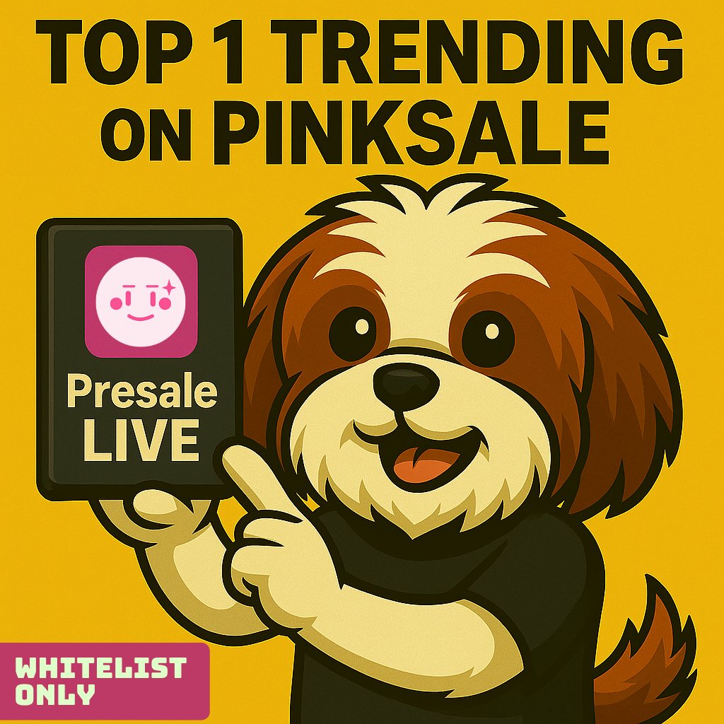 shihtzuvip's tweet image. $SHIHTZU is now TOP 1 Trending on PinkSale! 🔥🐶

The presale is LIVE — don’t miss your shot to ride with the top dog! ✨

💛 Presale link: pinksale.finance/launchpad/bsc/… (Whitelist Only)

#shihtzu #pinksale #bscgem #presale #memecoin #bnbchain #crypto #bullrun