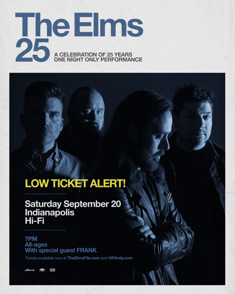 Got your tix for THE ELMS 25 on Sept 20 yet? They’re going FAST… don’t wait! // GET TIX NOW: tixr.com/e/140493