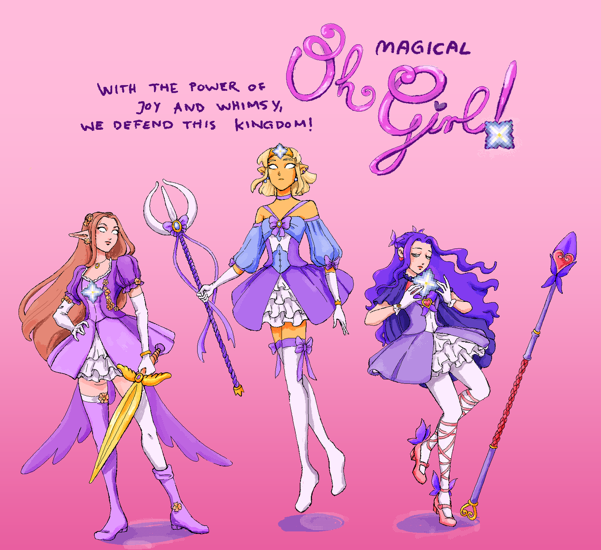 unlunart's tweet photo. magical girls of the realm #tinakittenfanart #princezamfanart #roscumberfanart #therealm https://t.co/Wc12vn4EtJ