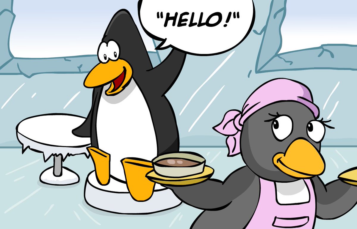 IglooLane's tweet image. Club Penguin x Penguin Diner 🐧🍽️