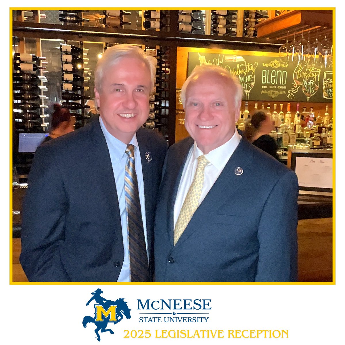 jasontfrench's tweet photo. Thank you to all the leaders who showed up to support @McNeese Day at the Capitol.A special thanks to @CoachWadeNCSU for returning to celebrate the progress being made under @McNeesePrez in Lake Charles, &amp; to @LAGovJeffLandry for hosting us and his cont’d support! #lalege #lagov https://t.co/qEr7XPI6B1
