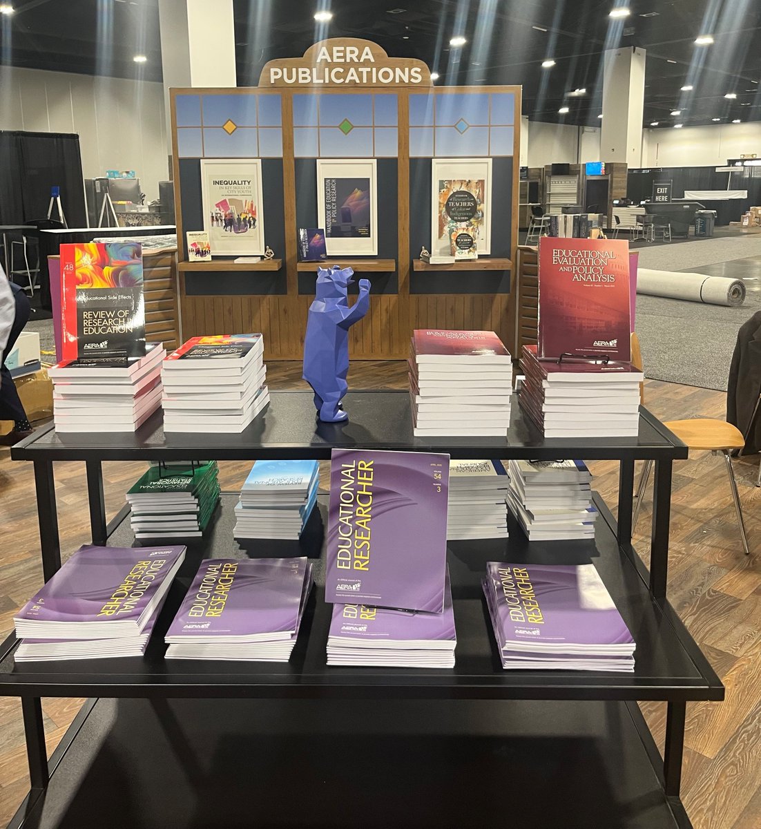 The #AERA2025 Exhibit Hall is now open! Visit Exhibit Hall F to see new and returning exhibitors, as well as visit the AERA Booth for information on membership and publications (and take a pic with the AERA polka dot wall!).