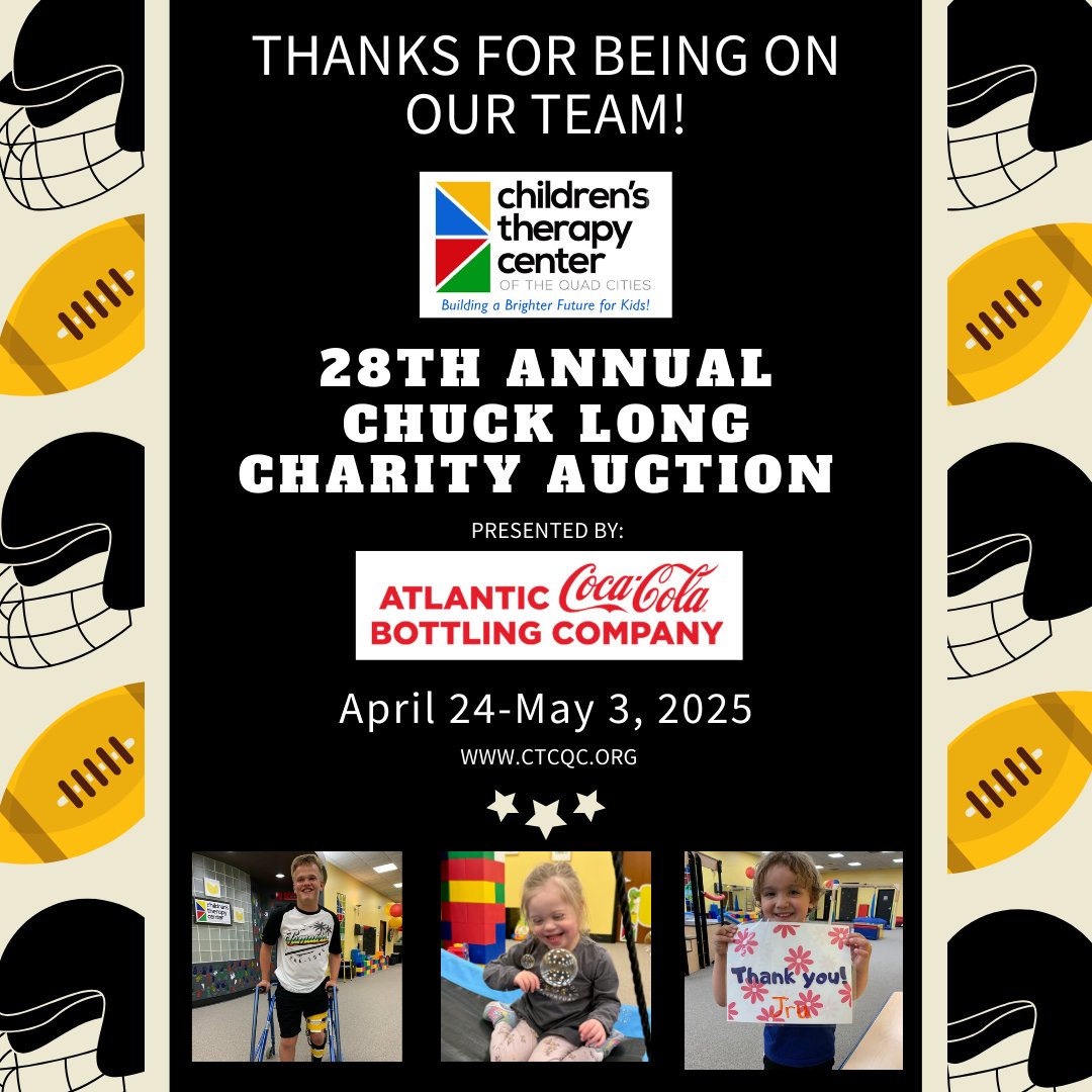 🏈 The <a href="/chucklongiowa/">Chuck Long</a> Charity Auction presented by <a href="/atlanticcoke/">Atlantic Coca-Cola Bottling Company</a> is LIVE &amp; your support can change lives! Over 225 incredible items are up for grabs - visit qtego.us/qlink/ctcqc/ to place your bids NOW!** Together, we can make a BIG impact! 
##BidsForTheKids