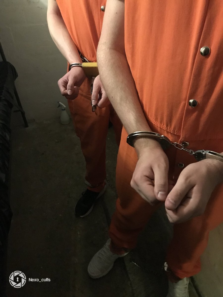 NexoCuffs's tweet photo. What's better than one inmate in shackles and uniform? Two!

@BondTopDE https://t.co/tUHpr7uuCI