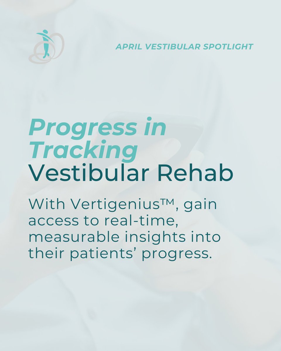 ⭐️ April Vestibular Spotlight ⭐️ Progress in Tracking Vestibular Rehabilitation

With Vertigenius™, physical therapists gain access to real-time, measurable insights into their patients’ progress.

Learn more&gt; eu1.hubs.ly/H0jr-ls0

#Vertigenius #BetterBalance