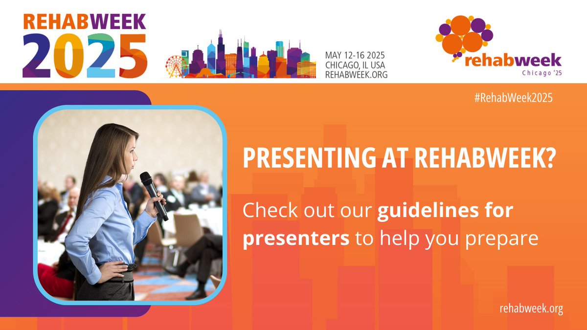 RehabWeek (@rehabweekorg) on Twitter photo Presenting at #RehabWeek2025? Be sure to check out the official presenter guidelines for everything you need to know—timing, format, upload instructions, and more.
đź”— Get prepared: bit.ly/4cGa630
<a href="/ICORR_2025/">ICORR 2025</a> <a href="/IFESS_org/">Int’l Functional Electrical Stimulation Society</a> <a href="/ISVRSociety/">ISVRSociety</a> <a href="/ACRMtweets/">ACRM</a> <a href="/MiNT_hobbs/">The MiNT Academy: Masterclass in Neurotechnology</a> <a href="/RESNAorg/">RESNA</a> Presenting at #RehabWeek2025? Be sure to check out the official presenter guidelines for everything you need to know—timing, format, upload instructions, and more.
đź”— Get prepared: bit.ly/4cGa630
<a href="/ICORR_2025/">ICORR 2025</a> <a href="/IFESS_org/">Int’l Functional Electrical Stimulation Society</a> <a href="/ISVRSociety/">ISVRSociety</a> <a href="/ACRMtweets/">ACRM</a> <a href="/MiNT_hobbs/">The MiNT Academy: Masterclass in Neurotechnology</a> <a href="/RESNAorg/">RESNA</a>