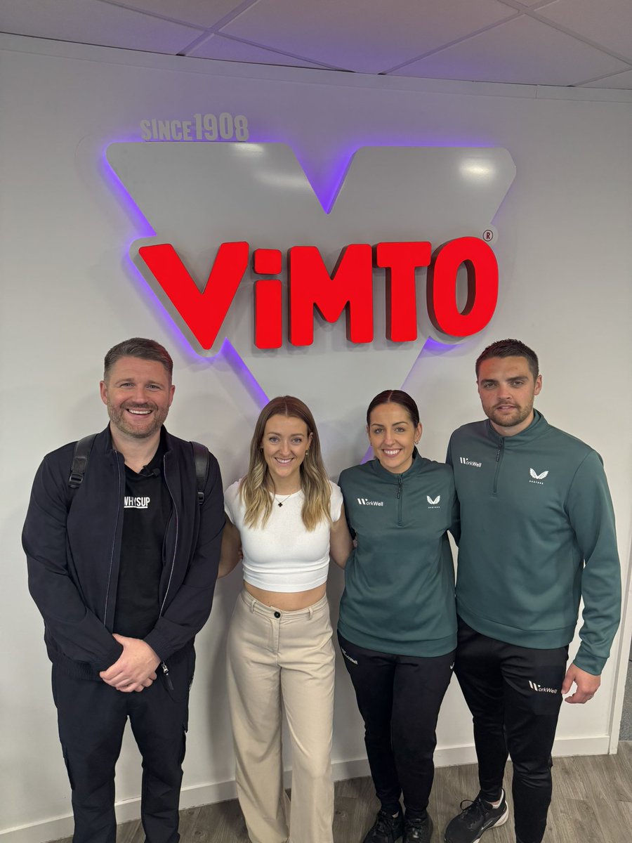 ‘The Wellbeing Collaboration’

Mental Health 🧠 - WHYSUP 
Physical Health 💪🏻 - Workwell by Injury Mechanics 
Nutrition 🍏- Go Live Well 

Today, our wellbeing collaboration took us to <a href="/vimto/">Vimto</a>. 

Each of our organisations brought something different, but was all linked to how we