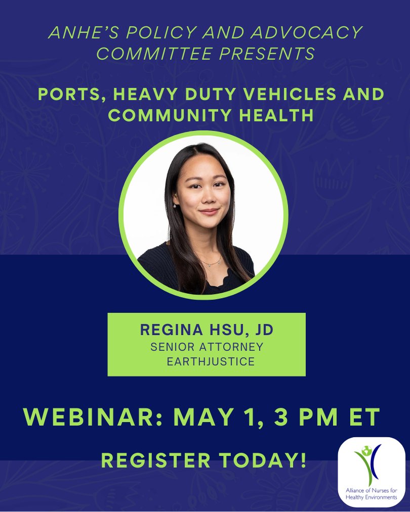 While heavy duty vehicles contribute to air pollution, less attention is often given to the ports where these vehicles originate. 

REGISTER TODAY:  zurl.co/YbFDu 

We will be joined by speaker Regina Hsu who is a senior attorney at Earthjustice