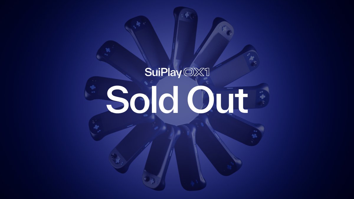 And that’s a wrap - pre-orders are now officially closed.

We’re completely sold out 🚚📦

Thank you to everyone who jumped in early - we can’t wait to get your SuiPlay0X1 to you. Shipping begins this summer.