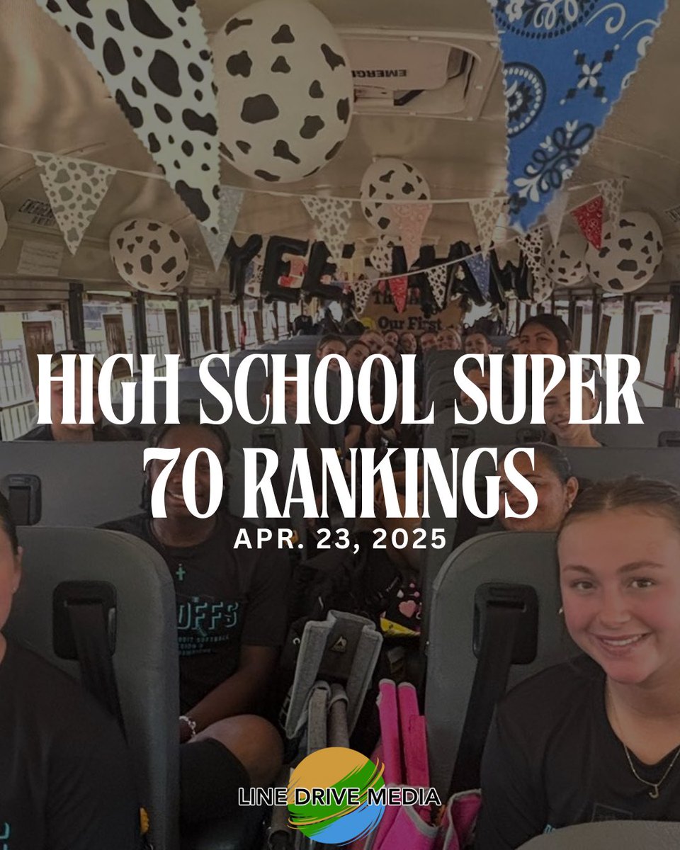 LineDsoftball's tweet photo. Link below to our FOURTH Super 70 High School Rankings!🥎⬇️
🔗: https://t.co/aWnftFJbNu
#linedrivemedia #linedrivesoftball #softball #highschoolsoftball #super70 #rankings https://t.co/Iycm2CyIAl