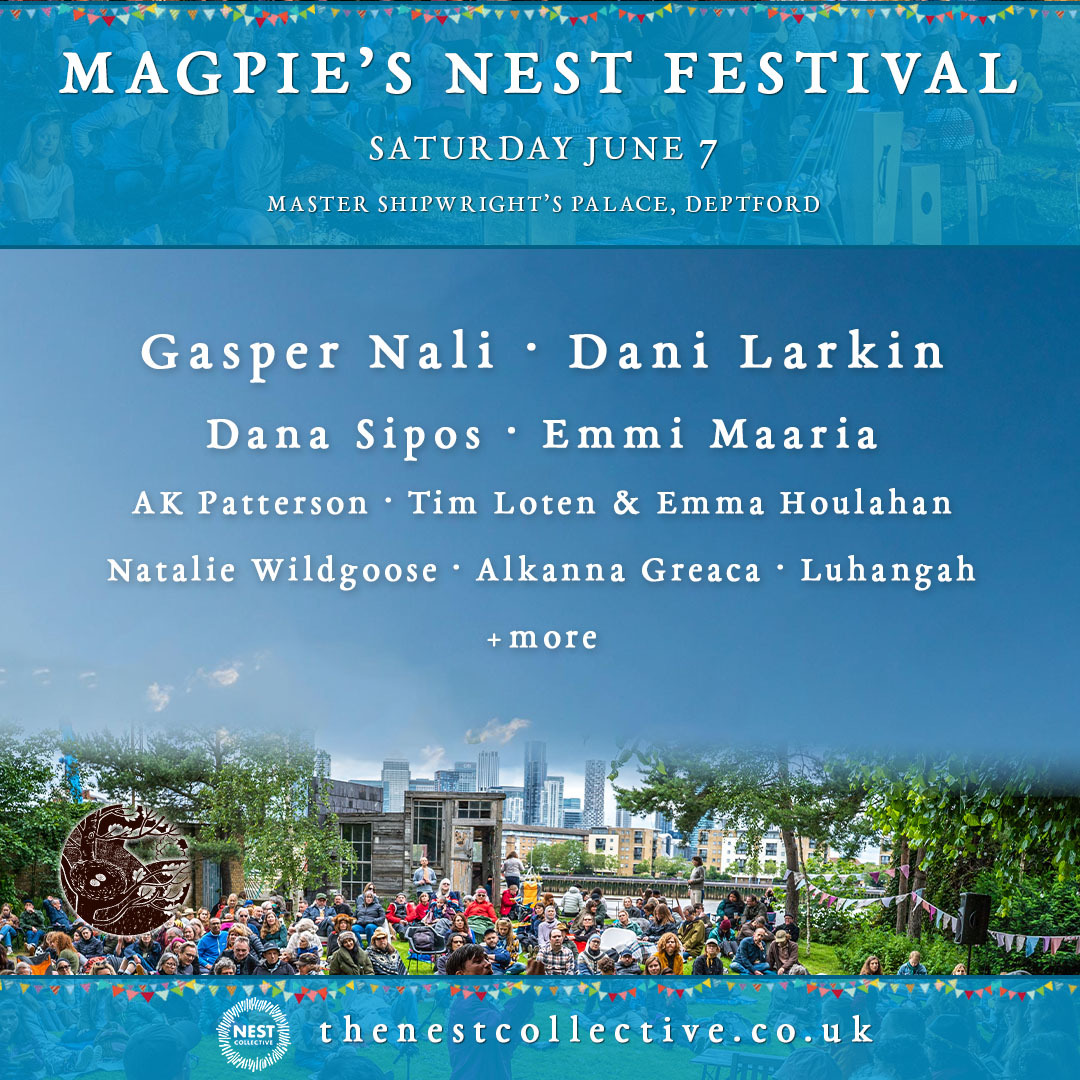 Manchester Folk (@mcrfolkfest) on Twitter photo London folks! Our friends at <a href="/NestFolk/">The Nest Collective 🔥 🎶</a> have released tickets for Magpie's Nest Festival; an annual one-day event celebrating the finest folk & roots music from around the world! 🌍✨
📍 Master Shipwrights Palace, London
📅 7th June, 3pm - 11pm
🎟️ Tickets: thenestcollective.co.uk/events/magpies… London folks! Our friends at <a href="/NestFolk/">The Nest Collective 🔥 🎶</a> have released tickets for Magpie's Nest Festival; an annual one-day event celebrating the finest folk & roots music from around the world! 🌍✨
📍 Master Shipwrights Palace, London
📅 7th June, 3pm - 11pm
🎟️ Tickets: thenestcollective.co.uk/events/magpies…