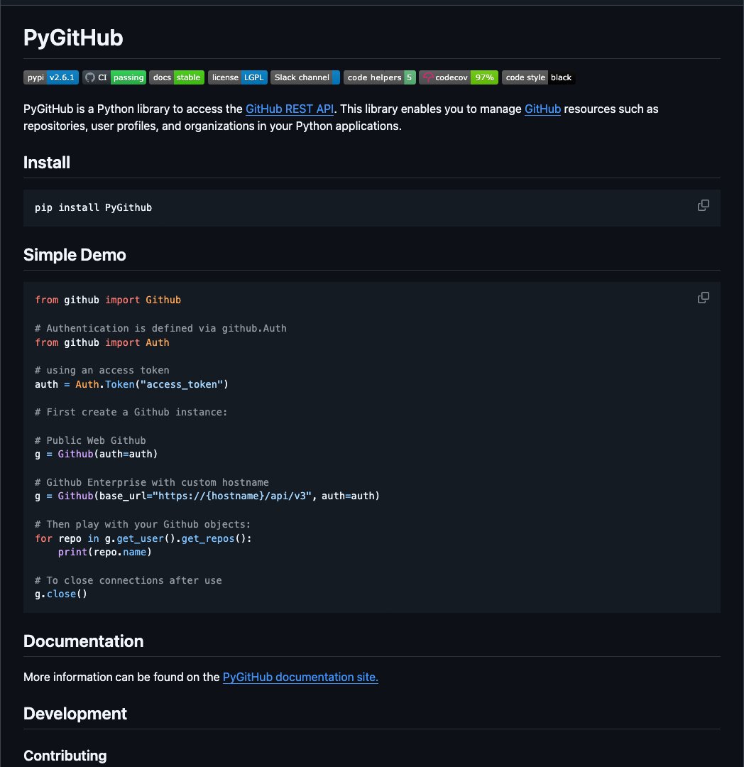 D4Vinci1's tweet image. PyGithub
Access GitHub's REST API with ease using PyGitHub, a Python library for interacting with GitHub repositories and users! #PyGitHub #GitHubAPI