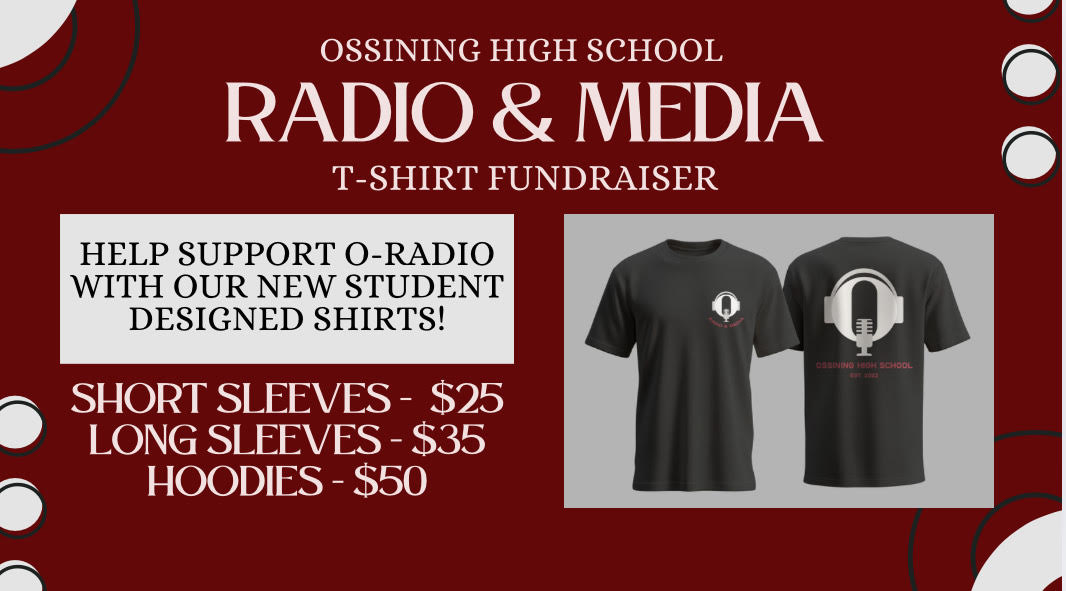 Ossining Media (@ossiningtv) on Twitter photo Did you order your <a href="/ORadioOHS/">O-Radio OHS</a> and Media T-shirt yet? Time is running out to support these amazing students. Order your shirt today, all orders must be submitted by April 30th! Thank you for your support in Oradio.
customink.com/fundraising/or… Did you order your <a href="/ORadioOHS/">O-Radio OHS</a> and Media T-shirt yet? Time is running out to support these amazing students. Order your shirt today, all orders must be submitted by April 30th! Thank you for your support in Oradio.
customink.com/fundraising/or…