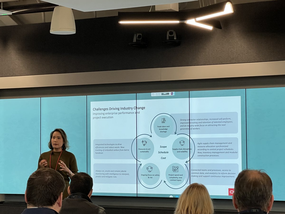 Project_Experts's tweet image. Live from the @OracleConstEng Industry Lab in IL! 🚀 Shirley Chen breaks down how @Oracle is transforming capital project delivery with lifecycle-connected tech &amp;amp; smart insights. Huge energy at the Strategic Market Innovation Summit! 👷‍♀️💡 #ProjectExecution #OracleCloud