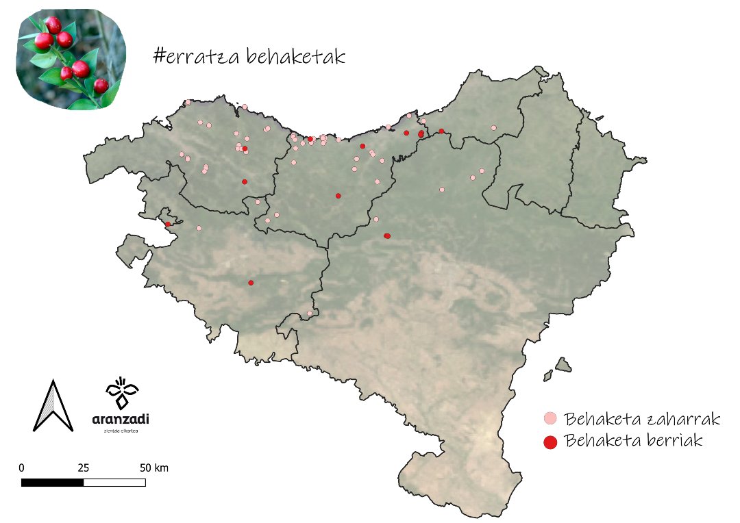 Adi #Erratza zale‼️ Hona hemen aurkitutako erratzeen mapa berria!! Jarrai dezagun mapan puntuak jartzen!! Aupa zuek!