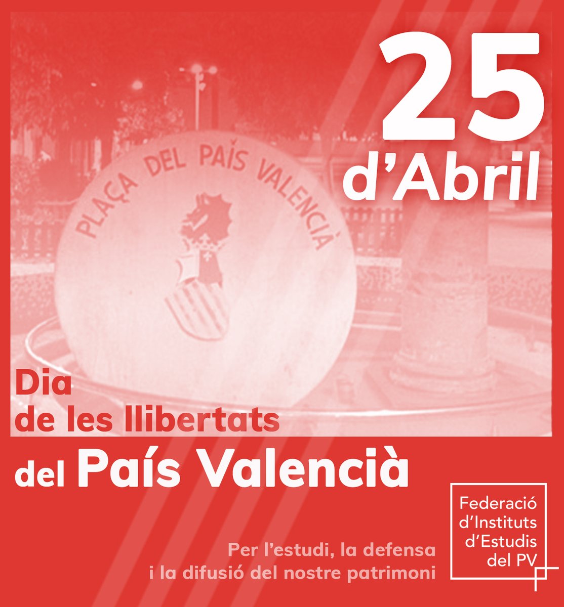 El 25 d'Abril recordem la fatídica derrota a Almansa, però també celebrem que, malgrat tot, continuem ben vius com a poble; i, per això, estimem el nostre patrimoni, estudiem la nostra història i defensem la nostra llengua!

#PaísValencià #25Abril