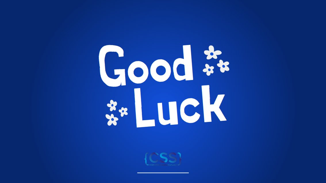 CompSciScot's tweet image. 📢A big shout out to all the pupils sitting their Computing Science exam today!! Good luck 🍀
#ChooseComputingScience