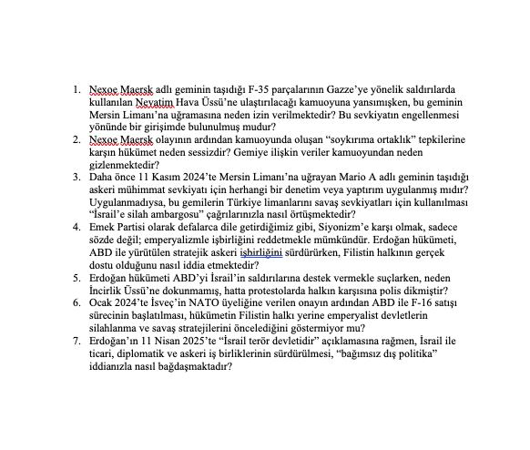 "KATİL İSRAİL"

Bu sözü söylemeye hakkınız olsun istiyorsanız, soykırımcı bir devletin askeri faaliyetlerine yardımcı olmayacaksınız. 

Emek Partisi İstanbul Milletvekili İskender Bayhan'ın anlattıklarına ve suçlamalarına cevap verin!