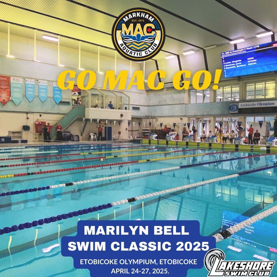macswimclub's tweet image. Another speedy weekend kicks off today! Best of luck to the #MACarmy racing at Marilyn Bell Swim Classic 2025 this weekend! Go MAC!!🔥🏊‍♂️💪 A big thank you to @lakeshoreswimclub_official officials and volunteers for hosting this meet!❤️ #gomacgo #fastweekend #wearemarkhamswimming