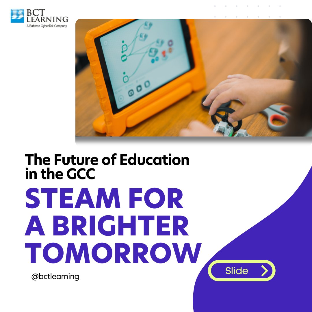 BCTLearning's tweet photo. STEAM is shaping the future of K-12 education in the GCC 🌍
From coding to creativity, students are building real-world skills 💡

Explore how GCC nations are turning classrooms into innovation hubs 👇
#STEAM #Education #GCC #K12 #Vision2030 #FutureReady https://t.co/qIn9OXBZFM