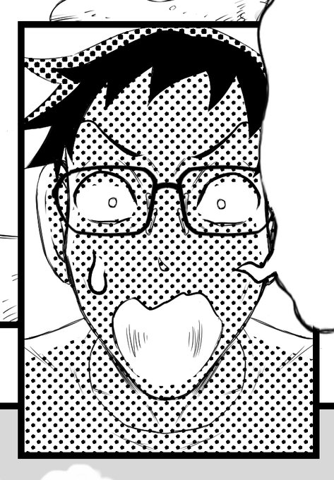 マイ同人進捗。スクリーントーンの陰はながしかの心理効果を狙った場合にのみ使う方向で。さぁ、あと3p! 