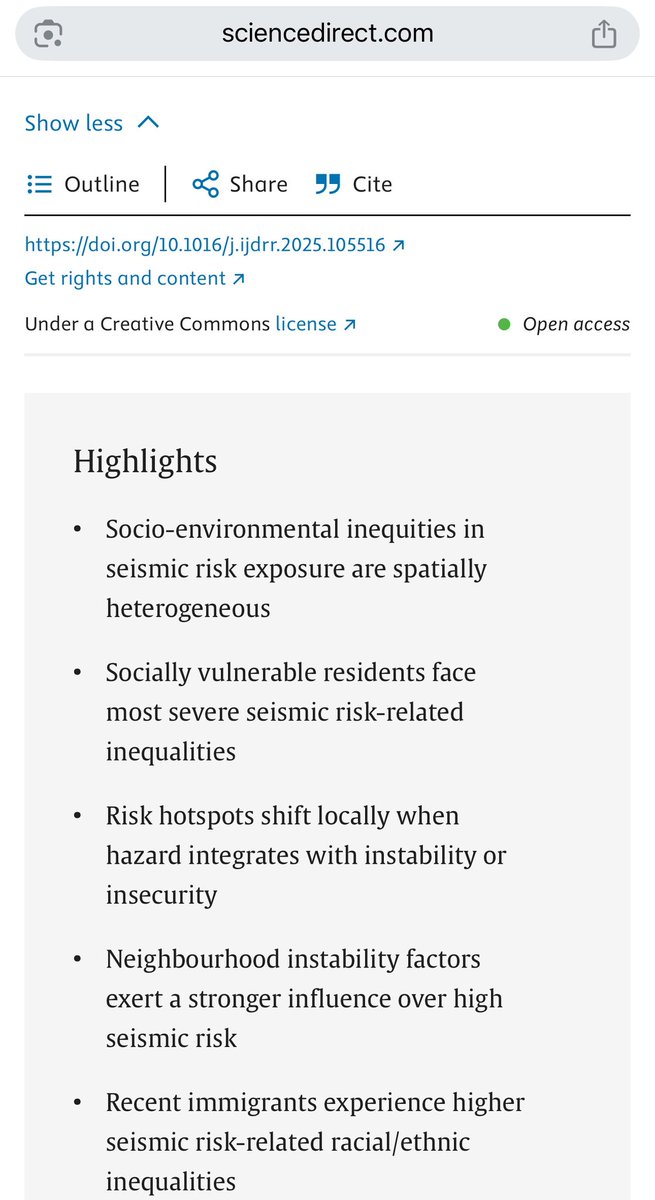 Assessing the Environmental Justice Implications of Seismic Risk in Ot... sciencedirect.com/science/articl…