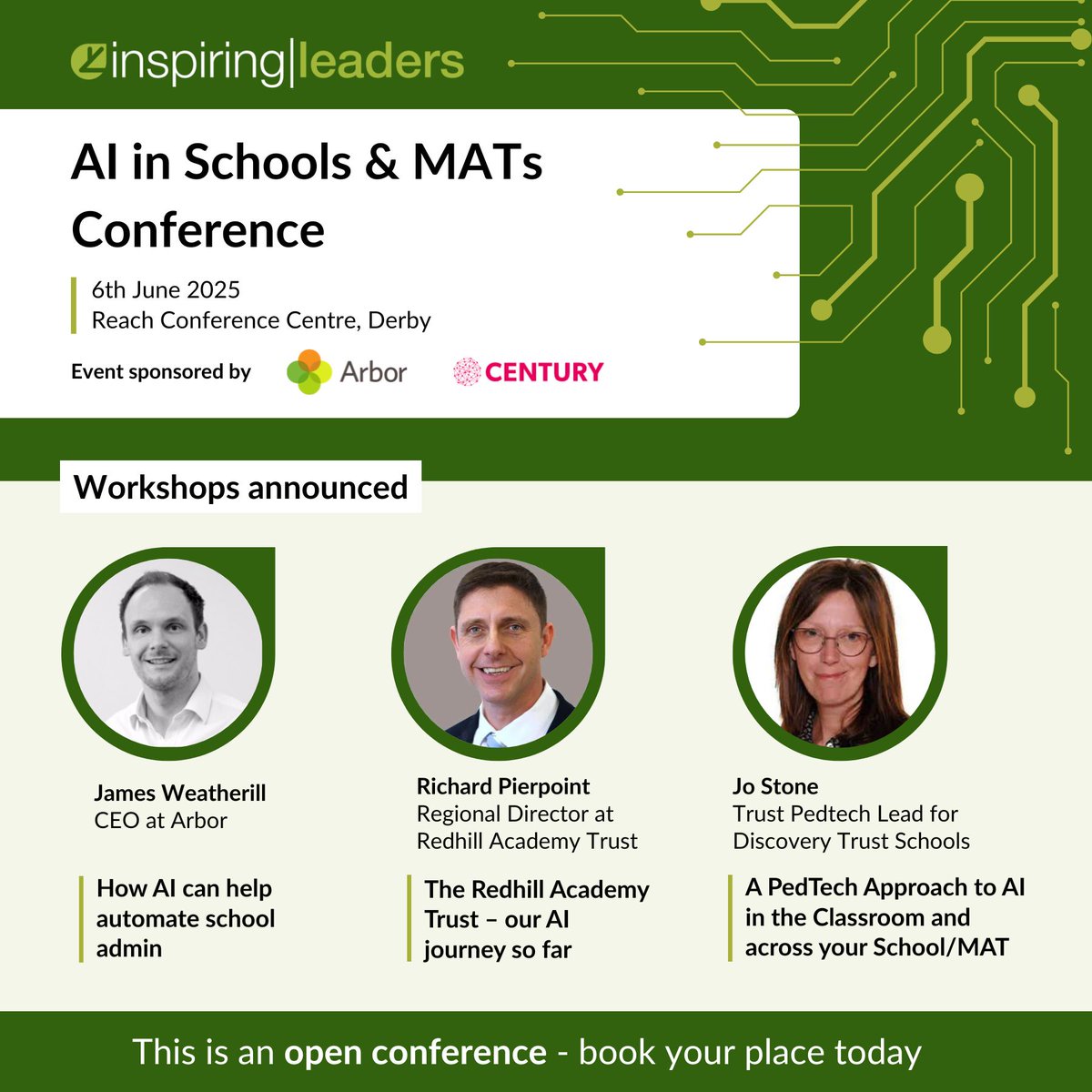 📢  Workshops announced

This conference is open to all, so book your place today!👇
buff.ly/w7lMxEG