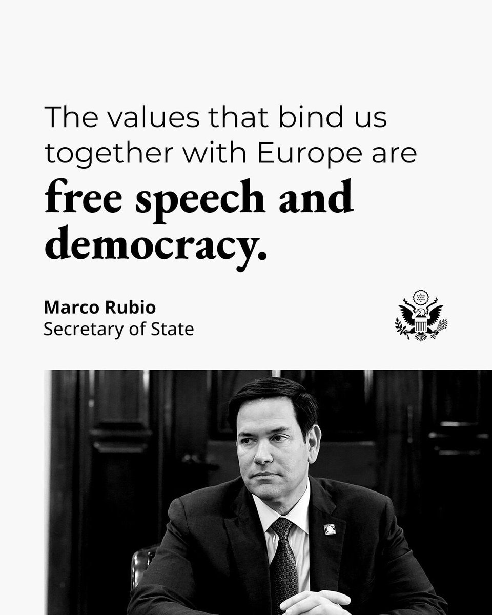 usbotschaft's tweet photo. Meinungfreiheit und Demokratie sind die Werte, die die Vereinigten Staaten mit unseren europäischen Partnern und Verbündeten verbinden. https://t.co/X2R9Kw38Zn