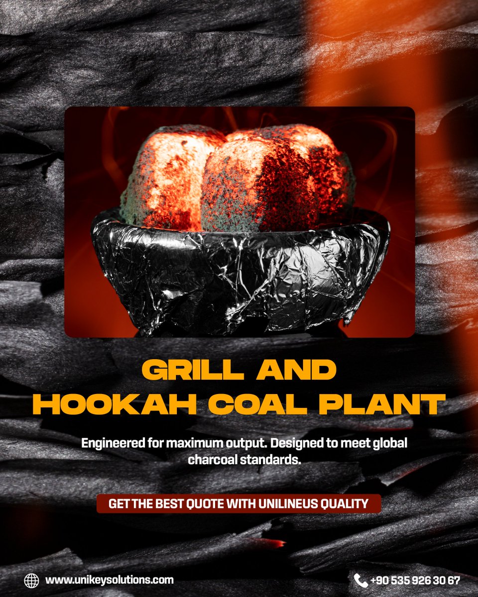 unilineus's tweet photo. π₯ Looking to dominate the charcoal game?
Our Grill & Hookah Coal Plant delivers top-tier production with unmatched consistency.
#charcoalproduction #hookahcoal #grillcoal #industrialsolutions #manufacturingline #turnkeysolutions #Unilineus #smartmanufacturing #MiddleEastBusiness https://t.co/mTeNMV0Cn5