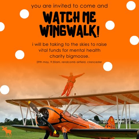I’ve run the London Marathon, cycled non-stop for 24 hours, next up I’m wing walking for bigmoose charity! 

This is all to raise vital funds for mental health support.

Please help and support the mission- justgiving.com/page/will-full…

#bigmoose #charity #mentalhealth #project15