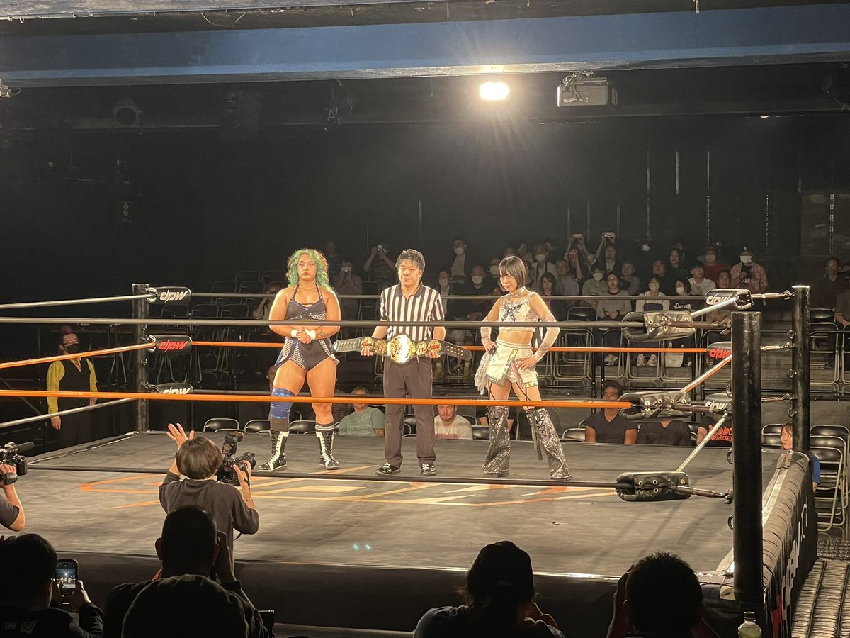 本日のメインイベント
タイトルマッチはじまります。緊張感…
#WATCHDPW #tjpw