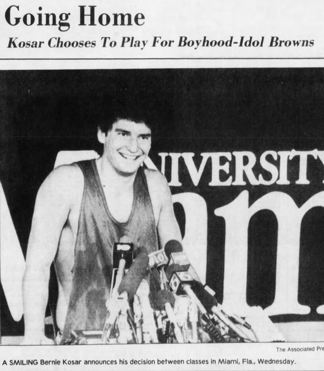 April 24, 1985: Bernie a Brown🏈

4️⃣0️⃣ yrs ago today…

The original Cleveland “I’m Coming Home” moment 

Bernie Kosar announces to world that he will forego regular NFL college draft so that he can become a member of #DawgPound

🧡Our lives were never the same🤎

#BernieBernie