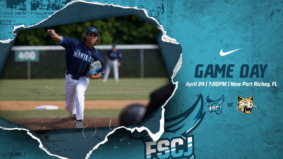 Mantas travel down south to take on the Bobcats for the final series of the season!

🆚| Pasco-Hernando
⏰| 7:00 PM
📍| New Port Richey, FL
📺| FSCJ Manta Rays on the GameChanger app