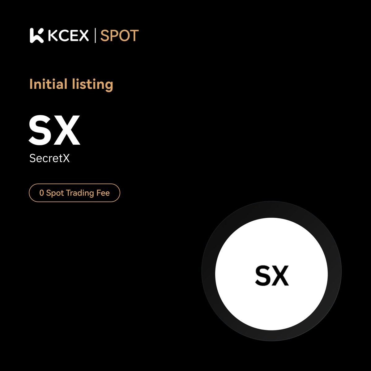 KCEX_Official's tweet photo. #KCEX Initial Listing Announcement🔥

$SX, a meme coin on SOL chain, will be listed on KCEX spot trading market.

Trading Pair: $SX/USDT
💼 Deposits: Opened
⏰ Spot Trading Starts: 2025-04-24 12:15 (UTC) https://t.co/UIlygA3lcH