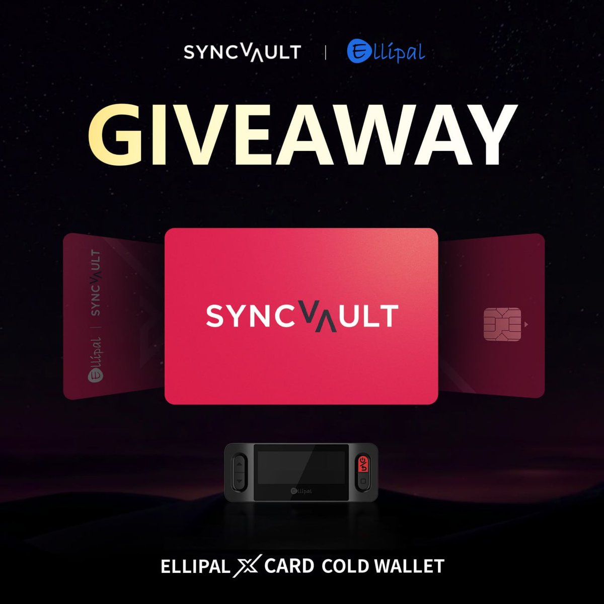 We’re partnering with <a href="/ellipalwallet/">ELLIPAL</a> to spotlight the ELLIPAL X Card — the world’s first air-gapped card wallet, designed for true cold storage.
Card Vault: Simple, Secure.

🎁 Win a free customized X Card cold wallet!

To enter:
1️⃣ Follow us &amp; <a href="/ellipalwallet/">ELLIPAL</a>
2️⃣ Like + RT this