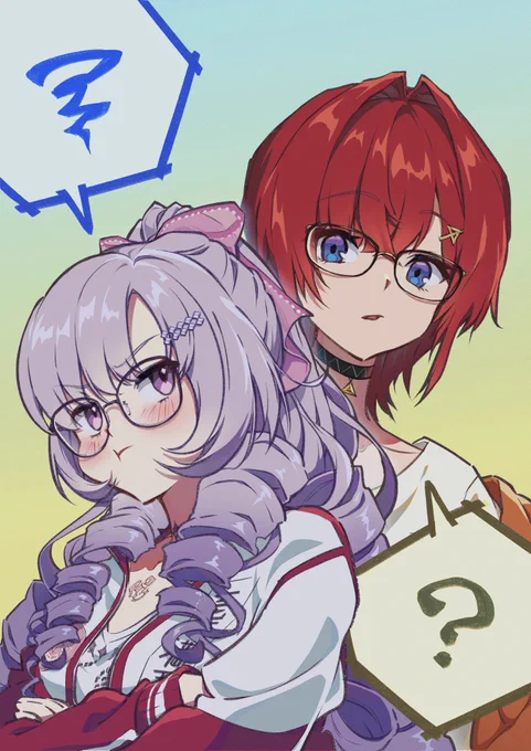 ぷんすかロメ&鈍感ジュ#サロメ百万展 #絵ンジュ #ろめじゅり 