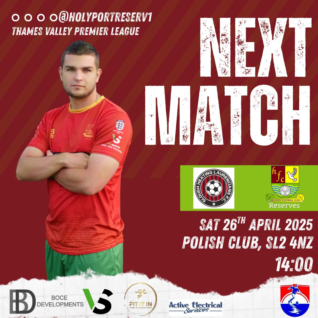 Up next, back to the #tvpl for our final league match away this weekend 👀

📆 Sat 26th April
⏰ 2.00pm kick off
📍The Polish Club, SL2 4NZ
🏆 <a href="/ThamesValleyPL/">Thames Valley PL</a> vs <a href="/SHLfc_official/">SloughHeatingLauriesFC</a>