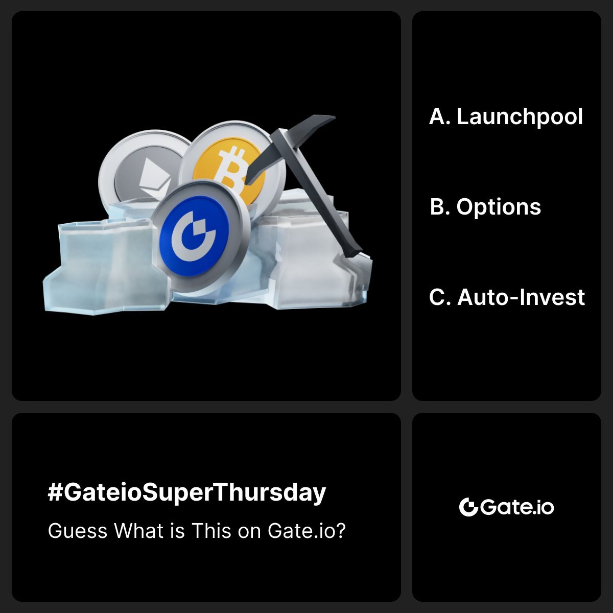 Gate's tweet photo. #GateioSuperThursday: 
Guess what this https://t.co/8kWqgEeplL Financial Product is? 

10 winners will each receive a $10 Trading Fee Rebate Voucher.

1️⃣ Follow @gate_io
2️⃣ Like &amp; RT &amp; Tag 3 friends
3️⃣ Leave your answer in the comments

Ends at 16:00, April 27th (UTC) https://t.co/4EAbRcx0no