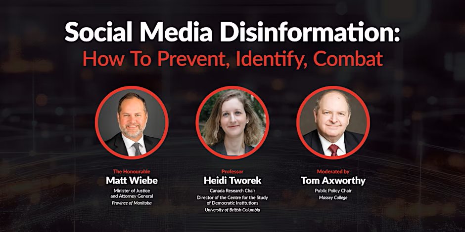 CMU (@cmuwpg) on Twitter photo Disinformation is impacting organizations in Manitoba, across Canada and around the world. Join us on May 1 for this <a href="/MasseyCollege/">Massey College</a>, CMU partnership event, as we discuss the phenomenon, its implications and ways to protect and prepare your organization. ow.ly/vbVn50VBKiw Disinformation is impacting organizations in Manitoba, across Canada and around the world. Join us on May 1 for this <a href="/MasseyCollege/">Massey College</a>, CMU partnership event, as we discuss the phenomenon, its implications and ways to protect and prepare your organization. ow.ly/vbVn50VBKiw