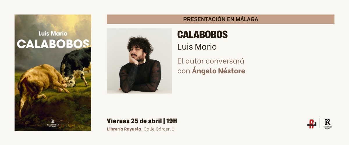Reservoir Books (@reservoirbooks) on Twitter photo Sólo nos pasábamos a recordar que mañana tenemos una cita con la literatura cántabra 🤎
📚 Presentación de "Calabobos" de Luis Mario.
🗣️ Junto a <a href="/angelonestore/">Ángelo Néstore</a>.
⏰ 19h.
📍 Librería Rayuela. Sólo nos pasábamos a recordar que mañana tenemos una cita con la literatura cántabra 🤎
📚 Presentación de "Calabobos" de Luis Mario.
🗣️ Junto a <a href="/angelonestore/">Ángelo Néstore</a>.
⏰ 19h.
📍 Librería Rayuela.