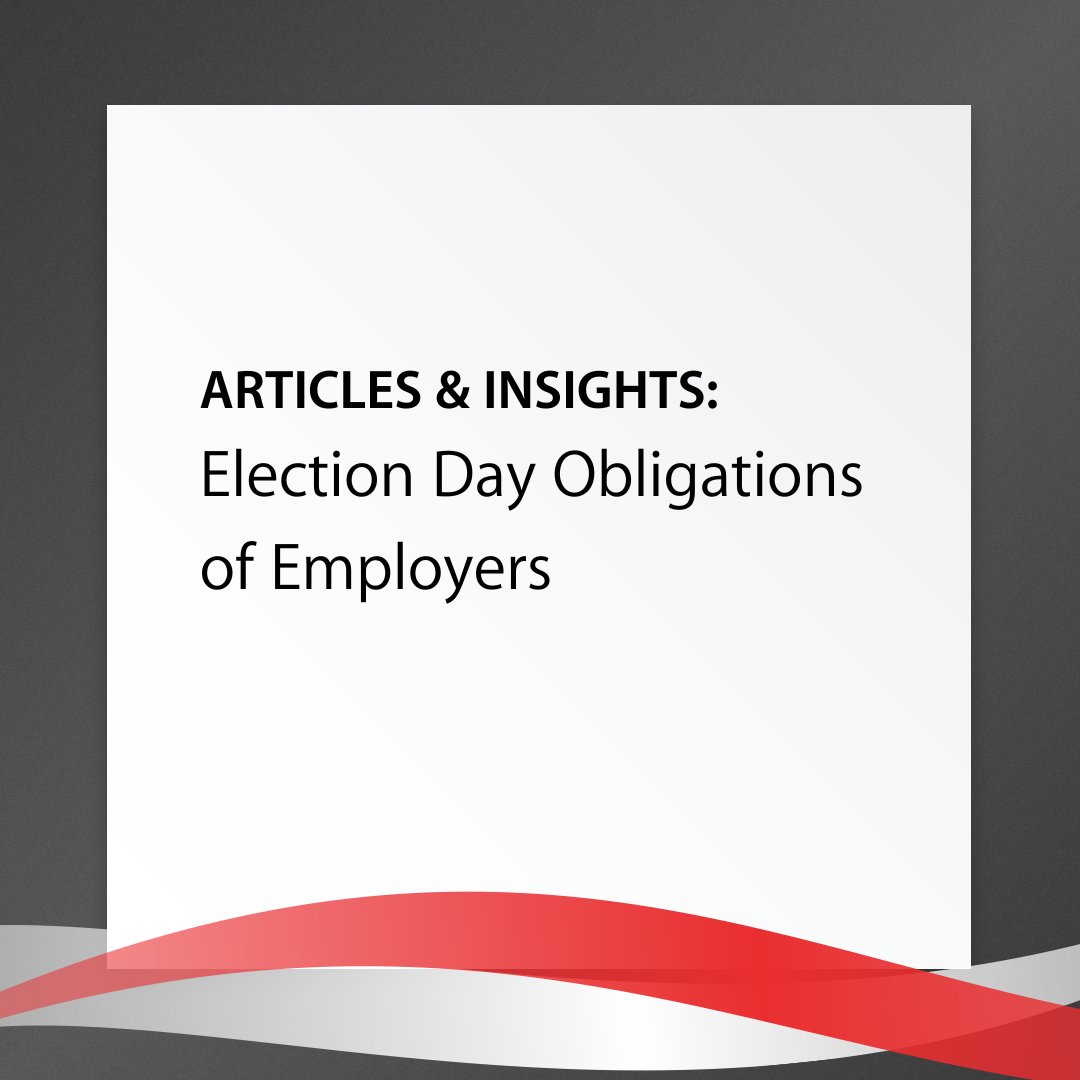 With the upcoming federal election taking place on Monday, April 28, 2025, the Canada Elections Act obligates employers to have consideration for their employees’ ability to vote on election day. ow.ly/ssBp50VGzuk