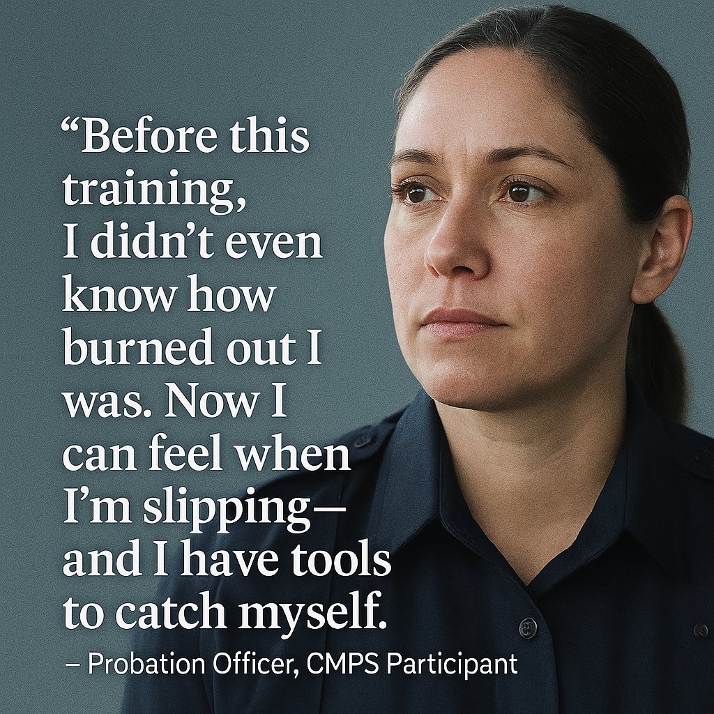 CMPS_MBWR's tweet image. 🔥 This is what mindfulness in public safety looks like.
CMPS offers evidence-based mindfulness programs that support those who serve on the front lines.

#MindfulnessInUniform #CMPS #PublicSafetyWellness #ShiftReady #BurnoutPrevention