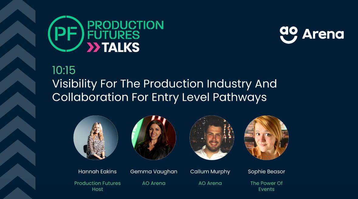 Join Sophie Beasor from The Power of Events team at Production Futures on the 10:15 Visibility For The Production Industry and Collaboration for Entry Level Pathways panel.

We look forward to seeing you there!