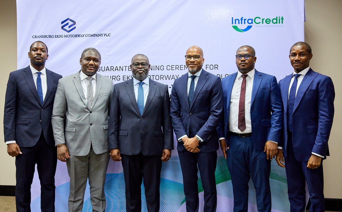 InfraCredit's tweet photo. @InfraCredit  is pleased to announce its guarantee of Craneburg EKSG Motorway Company PLC’s (Craneburg EKSG) NGN32.50 billion 20-Year Senior Guaranteed Fixed Rate Infrastructure Bonds Due 2045 (the Bond). Craneburg EKSG is a special purpose concession company ..(1/6) https://t.co/siq9M2qvYS