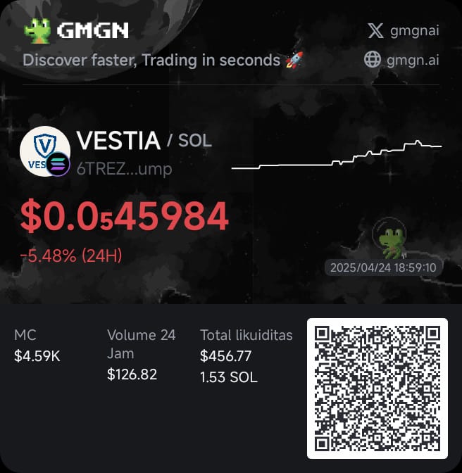 vestiatoken's tweet photo. VESTIA is now tradable not only on PumpFun, but also on https://t.co/DxA0ExYLFk!
You might see this message:
“This token has low liquidity. Trade carefully!”
Don’t panic — here’s what it really means:
Vestia is still early,
build with us from day one.
#Vestia #PumpFun #GMGN https://t.co/Nskmc1Bhxs